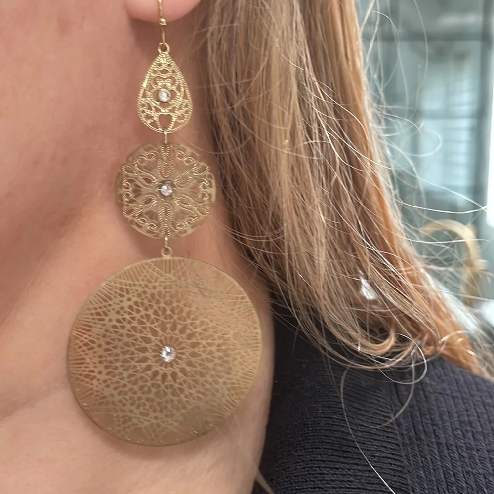 Filigree 3 Circle Earrings 💛✨💫